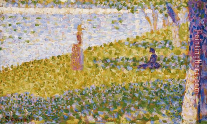 Georges Pierre Seurat Women On The River Bank